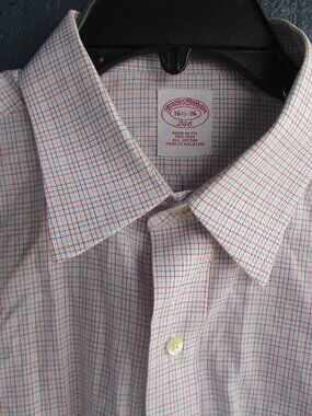 Brooks Brothers Men’s orange, blue stripes 346 Button Down Dress Shirt Long Slee